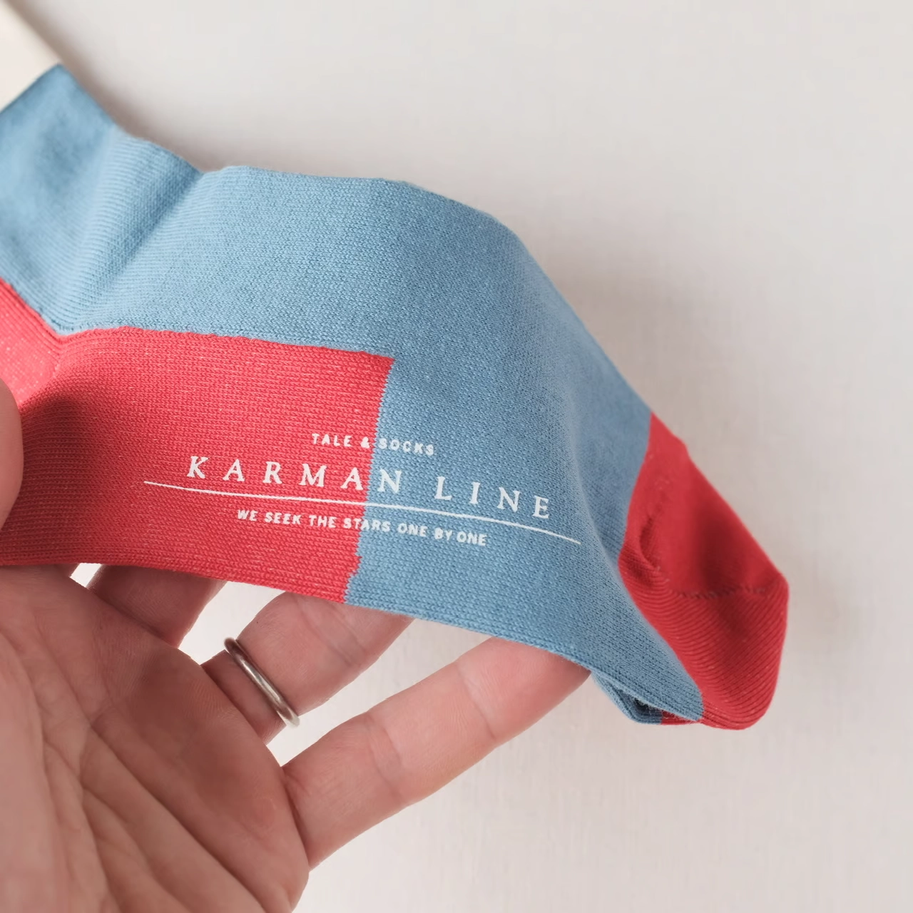 GEMINI -sailor blue × red- 双子座の靴下 23-25㎝ / KARMAN LINE（カーマンライン）
