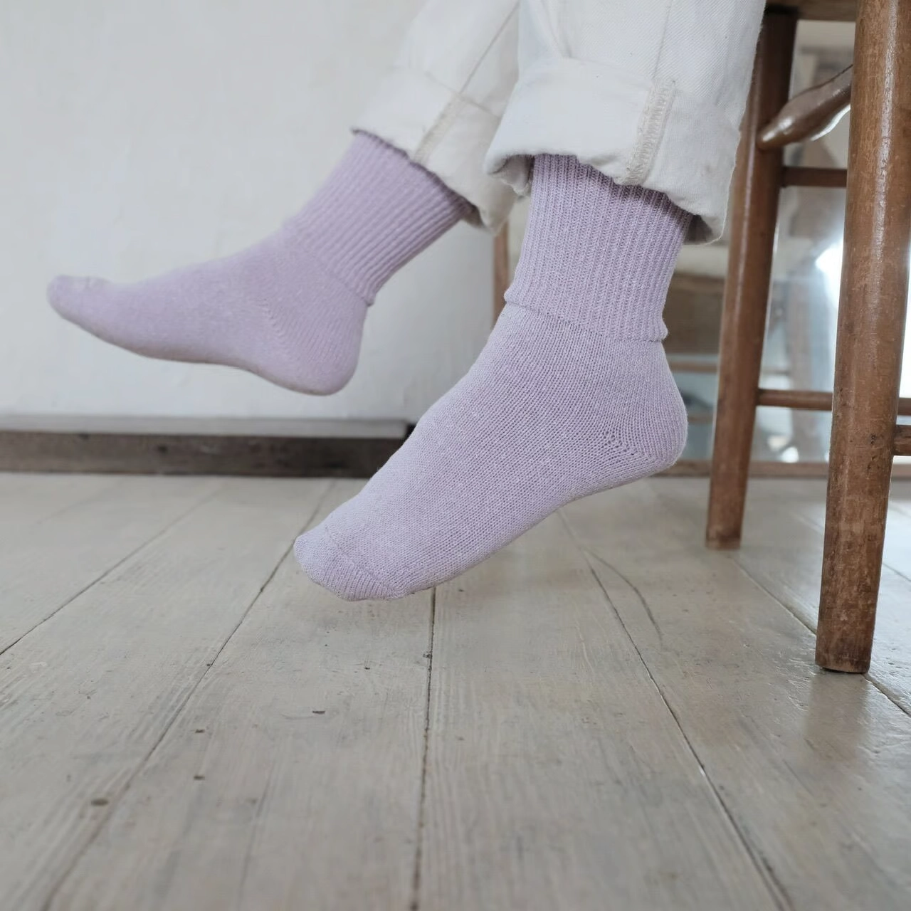 NORMA -lilac- 定規座の靴下 23-25cm / KARMAN LINE（カーマンライン）
