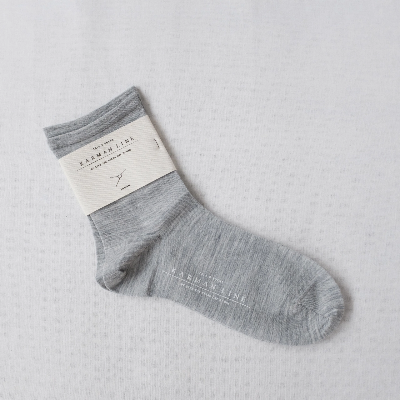 CANCER -gray- 蟹座の靴下 23-25cm / KARMAN LINE（カーマンライン）