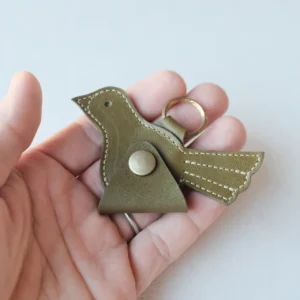 小鳥のチャーム（500円玉入れ）-green- / Cacica（カチカ）